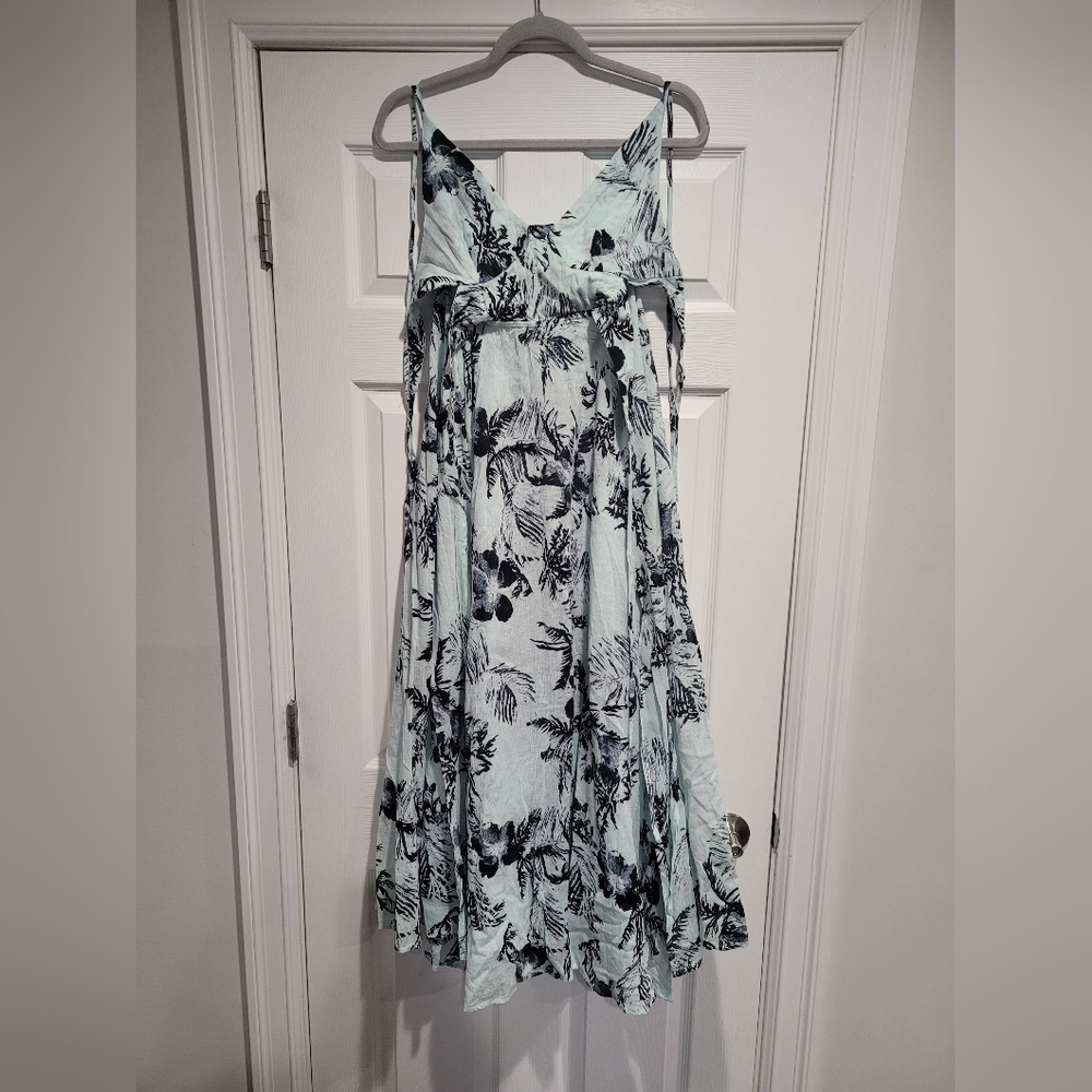 Free People Light Blue and Black Maxi Dress